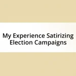 My Experience Satirizing Election Campaigns