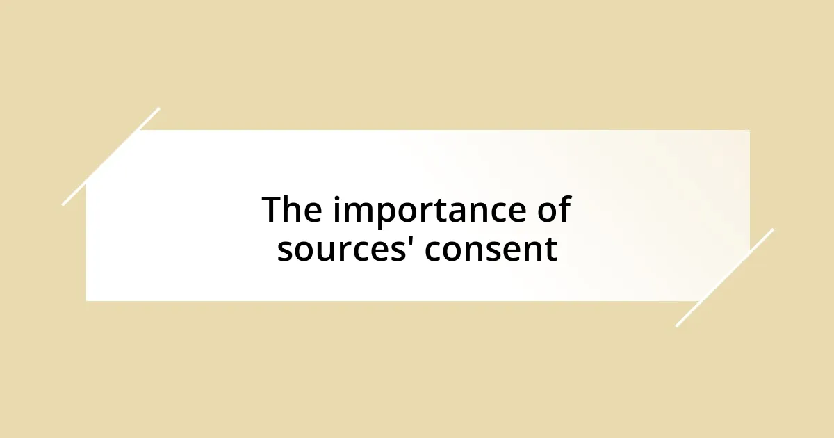 The importance of sources